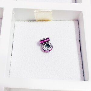 925 Sterling Silver Pink Spacer Charms Fits Pandora Me And Essence Bracelets